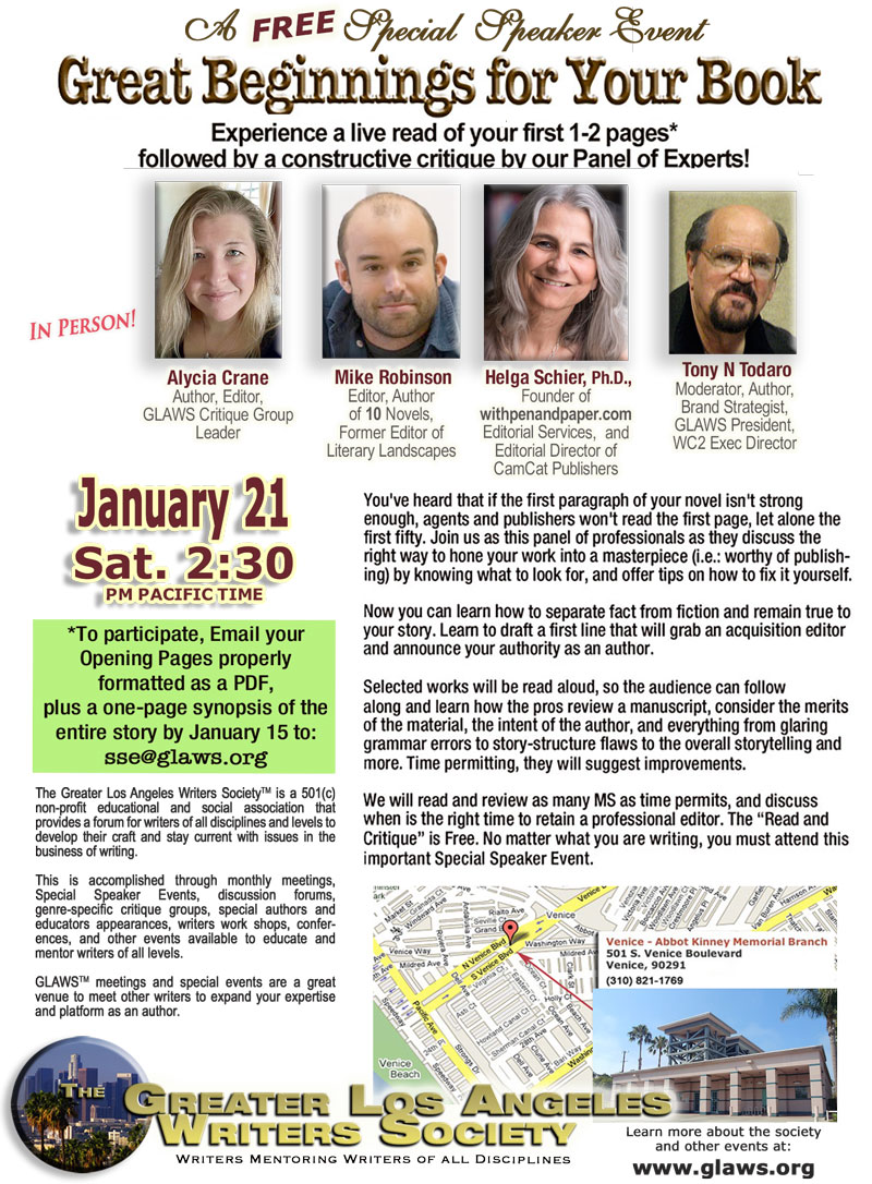 Flyer for Special Speaker Event