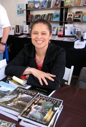 Leslie Ann Moore with GLAWS at the Los Angeles Times Festival of Books