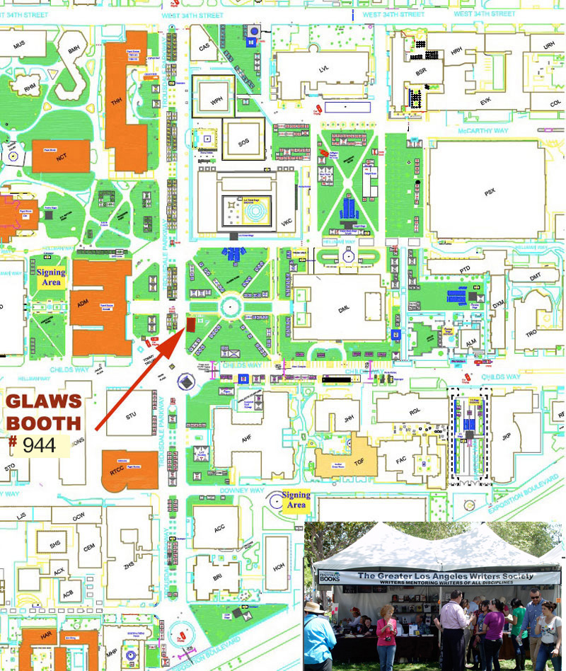 LineArt of Festival Map highlighting GLAWS booth