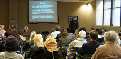 Eric Swelstad speaks at the Greater Los Angeles Writers Society