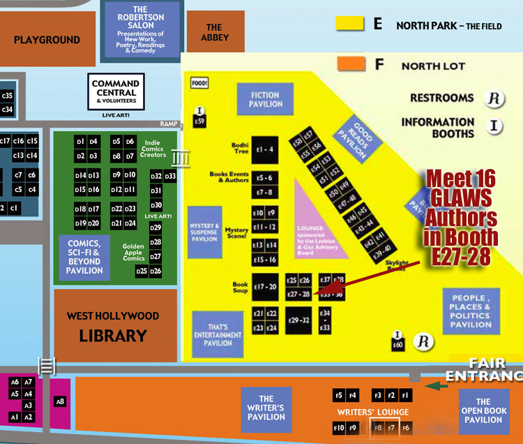 West Hollywood Book Fair GLAWS Map